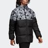 adidas Originals Color Block Reversible Hooded Down Jacket Men Outerwear Black DP8551