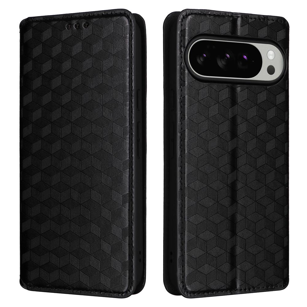 For Google Pixel 10 Pro XL Case Wallet Rhombus Imprinted Leather Phone Cover
