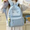 Schoolbag, Japanese-style INS fresh casual backpack, cute backpack for high school students, college students, high aesthetics, lightweight backpack