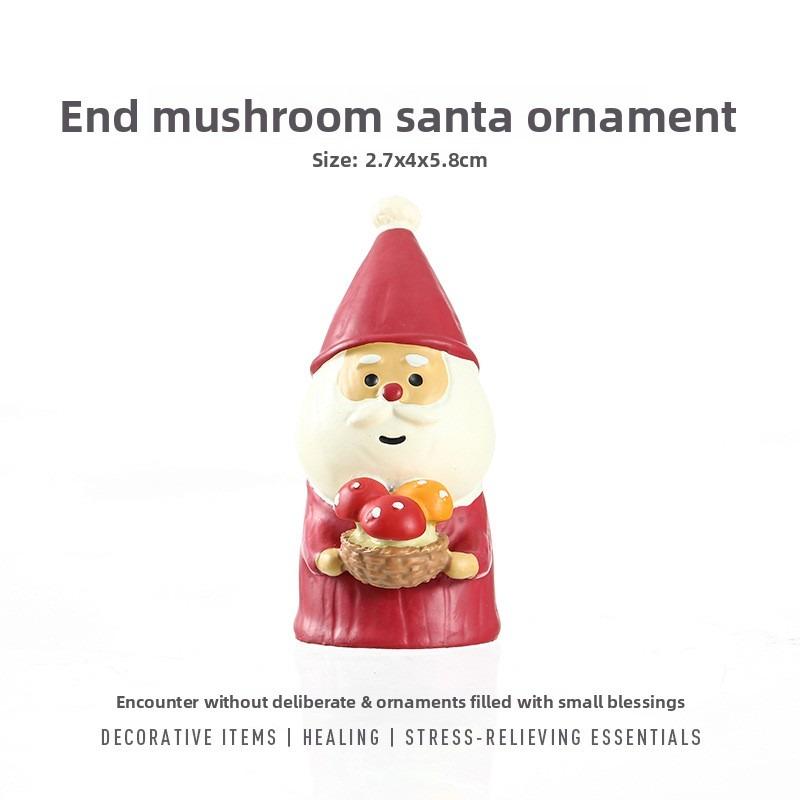 Christmas Cute Handmade Ornaments, Santa Claus Animal Decorations, Resin Small Ornaments for Tabletop and Vehicle Use, Craft Items