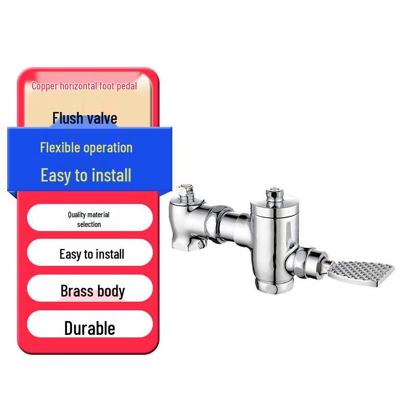 Copper Foot-Operated Squat Toilet Flush Valve