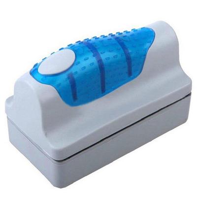 Magnetic Brush With Scraper Practical Floating Aquarium Fish Tank Ultra Glass Algae Curve Cleaner Window Algae Scraper Brush