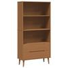 Bookshelf MOLDE 85 X 35 X 170.5 Cm Solid Pine Wood