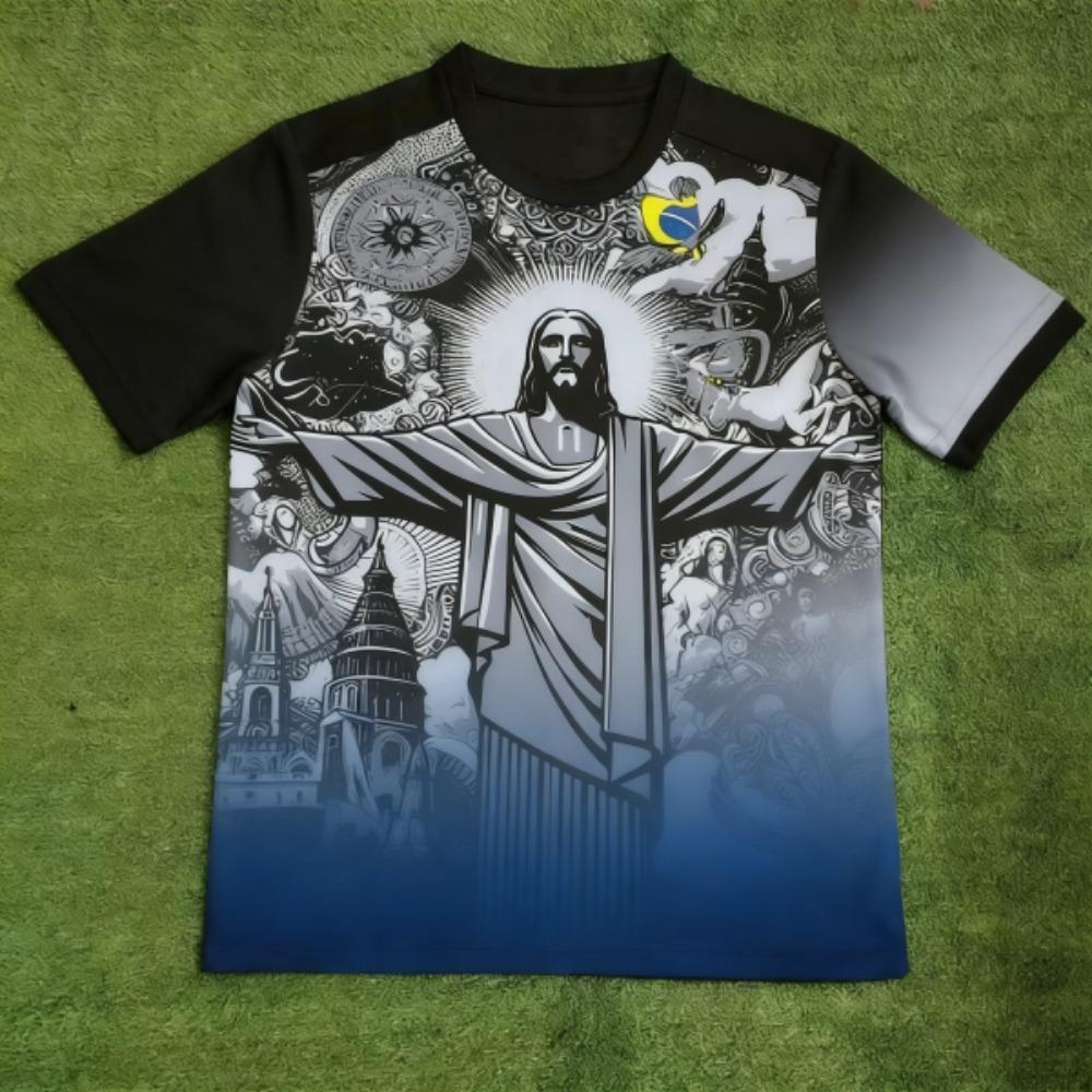Funny JESUS Fashion European Style Printed Men's T-shirt Summer Casual Outdoor Men's Short Sleeved Tees Top Pullover Women's Clothing