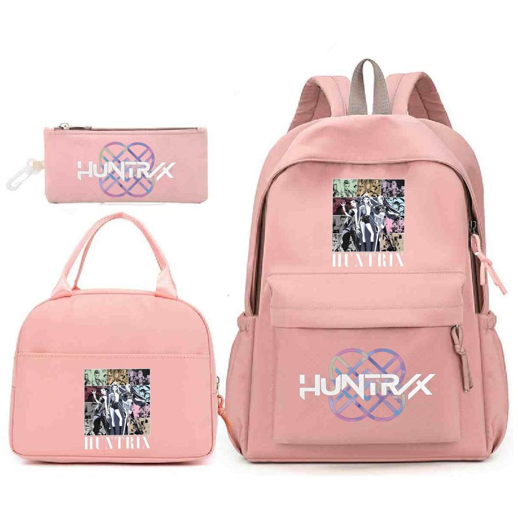 Anime Cartoon Peripheral Three-Piece Set, School Bag, Primary And Secondary School Student Backpack, College Meal Bag, Casual Pencil Bag