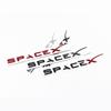 3D ABS Chrome Red Black Logo Space X Emblem Letters Car Trunk Badge Decal Space X Sticker Accessories