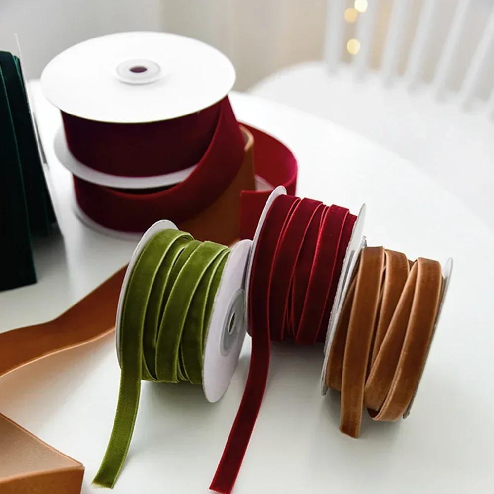 For Crafting Projects Craft Ribbon Christmas Ribbon For Decorating Trees Brown Flexible Cloth Ribbon For Gifts