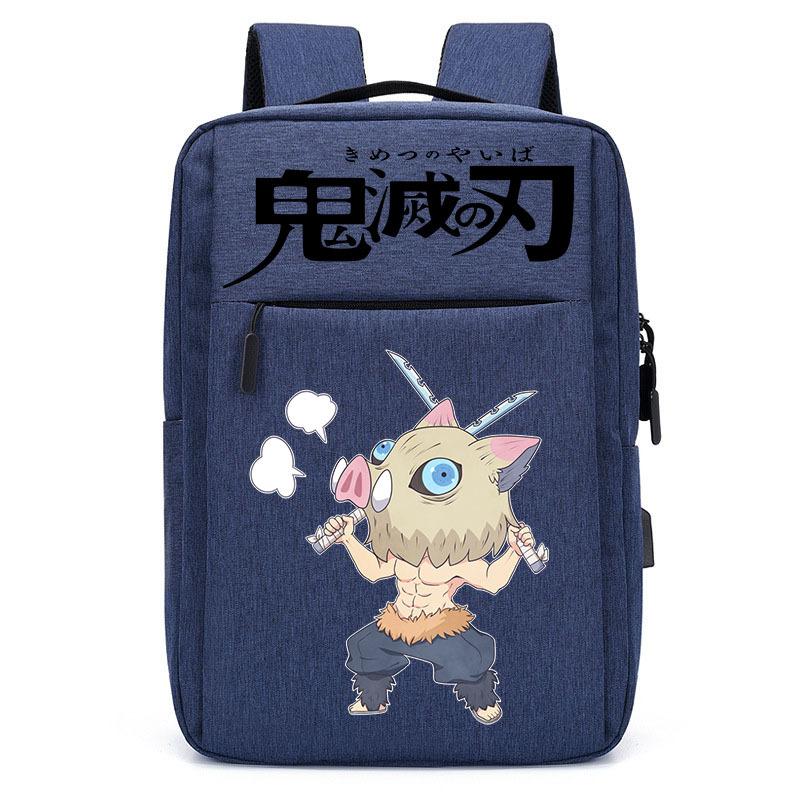 Japan Cartoon Comics Demon Slayer USB Charging Backpack Large Capacity Student Casual Backpack 0004