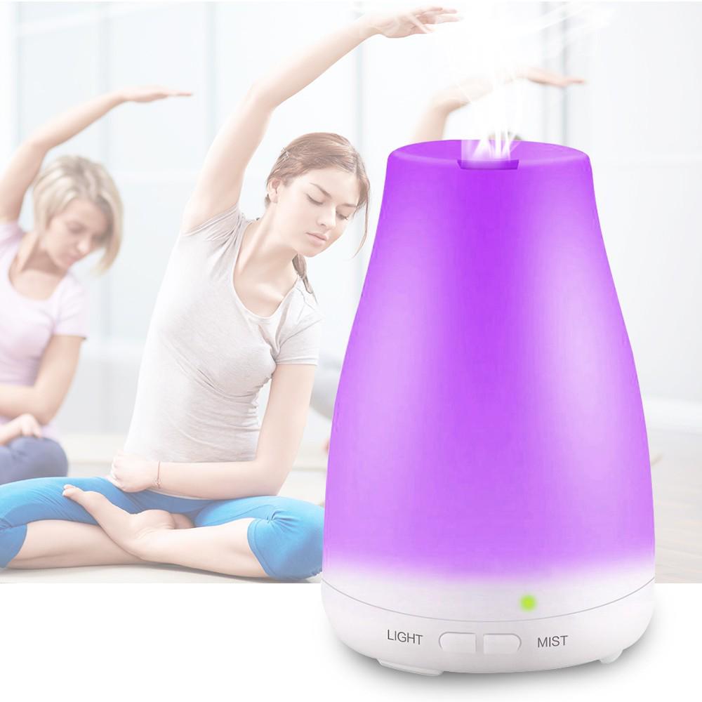 120ML Wood Grain Ultrasonic Aroma Diffuser and Humidifier for Home Use US Plug
