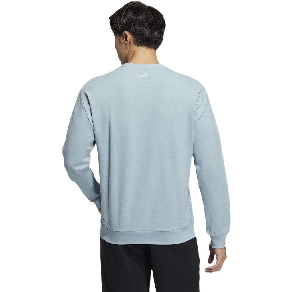 Adidas Sweatshirts Men's Blue Crew Neck Moderate Regular HY5849