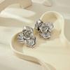 Elegant Luxury Vintage Alloy Floral Earrings With Exquisite Layered Gold Design Women For