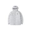 MLB FW23 New York Yankees Letter Print Pattern Hooded Down Jacket Short Men Jackets Light-Gray 3ADJB2036-50GRL