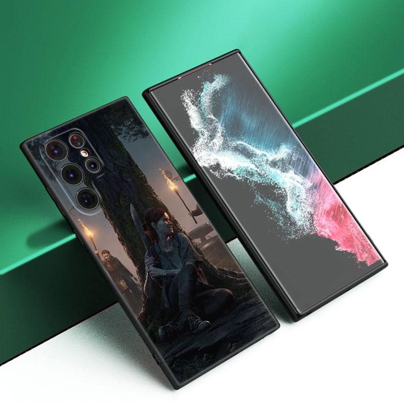 The Last Of Us Black Silicone Phone Case For Samsung Galaxy S23 S21 S20 FE S24 S22 Ultra S10E S10 S9 S8 Plus