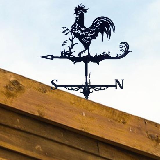 Animal Weather Vane Metal Roof Mount Animal Wind Indicator Easy Installation Weatherproof Weather Vane for Patio Sheds Yard Decor