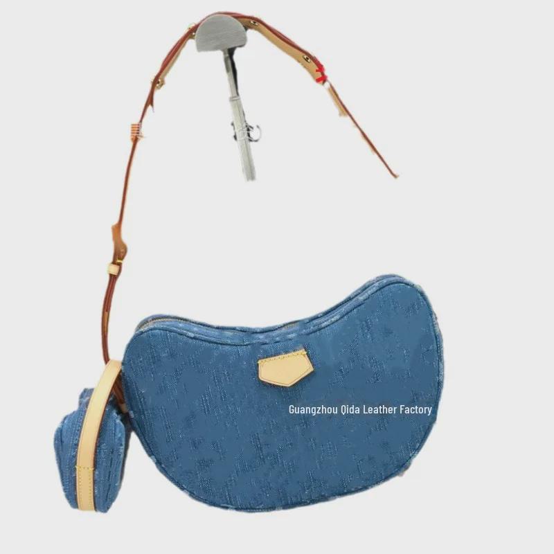 Letní móda Podpažní džínová dámská crossbody taška s logem