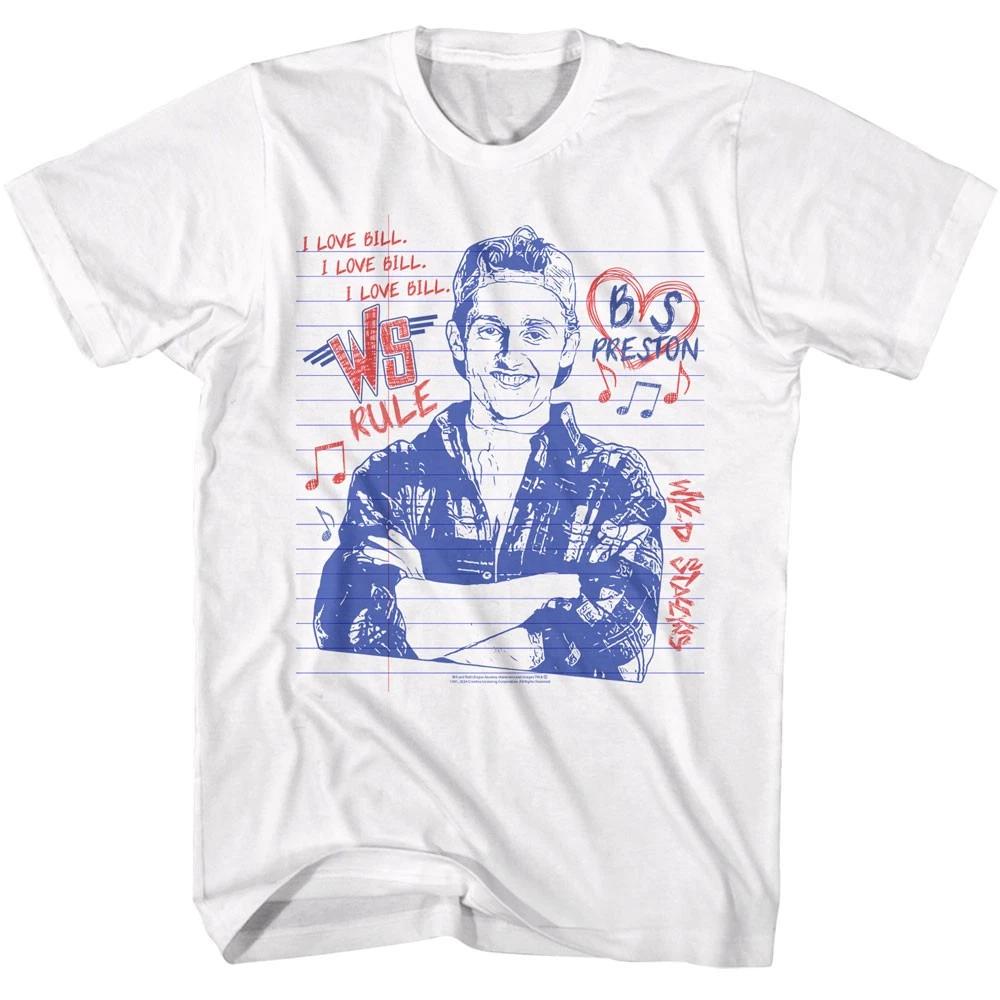 Bill & Ted s Movie Bill Photo Notebook Drawing Wyld Stallyns Men s T shirt L