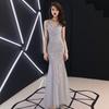 Banquet evening dress women's 1011 new noble celebrity temperament long slim fishtail host dress dress