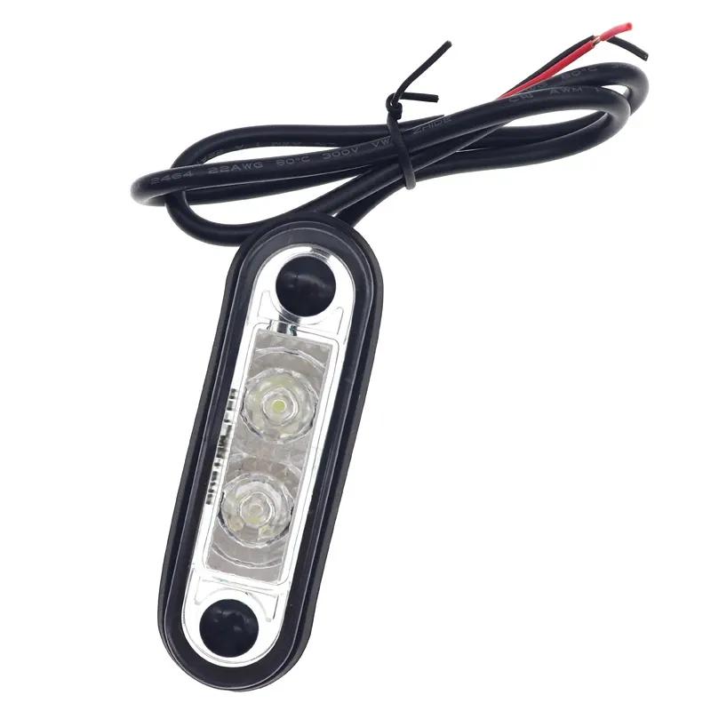 10pcs 12/24V Waterproof LED Side Marker Lights Clearance Rear Tail Brake Indicator Turn Signal Lamps Truck Trailer Tractor Van