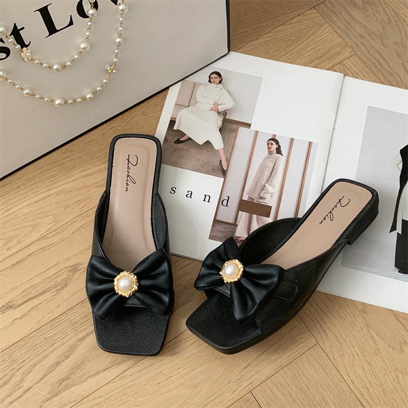 Yuzhihao Women s Summer Butterfly Knot Flat Sandals 36-37