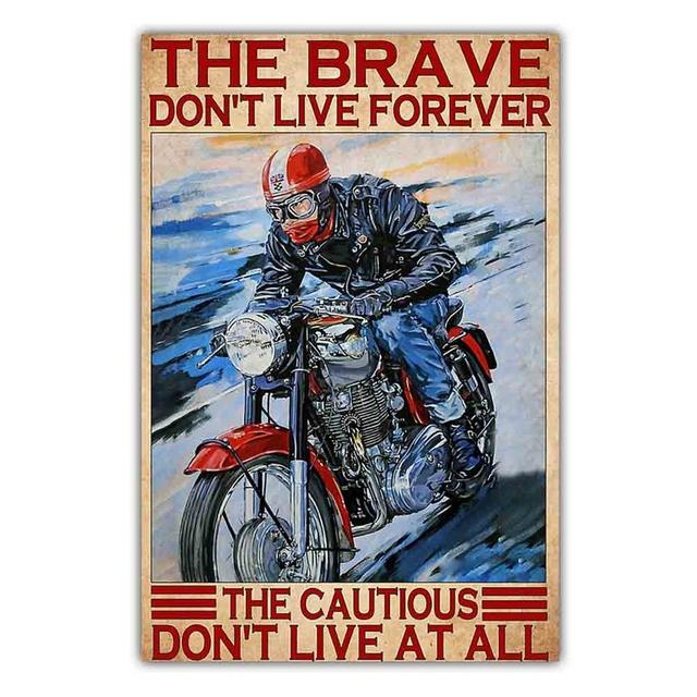 

Мотоциклист ретро искусство холст картина харлей кросс кантри постер офис гостиная коридор украшение дома фреска без рамки 21*30cm No Frame