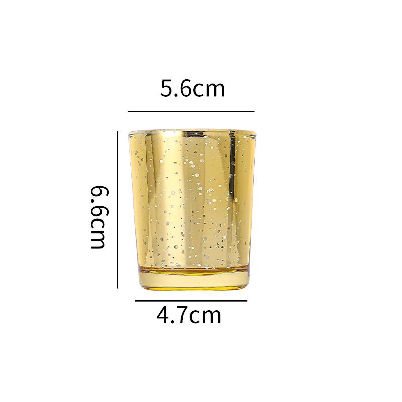 European-style Starry Sky Candle Cup Electroplated Colored Candle Glass Candlestick Cup Wedding Decoration Table Ornament