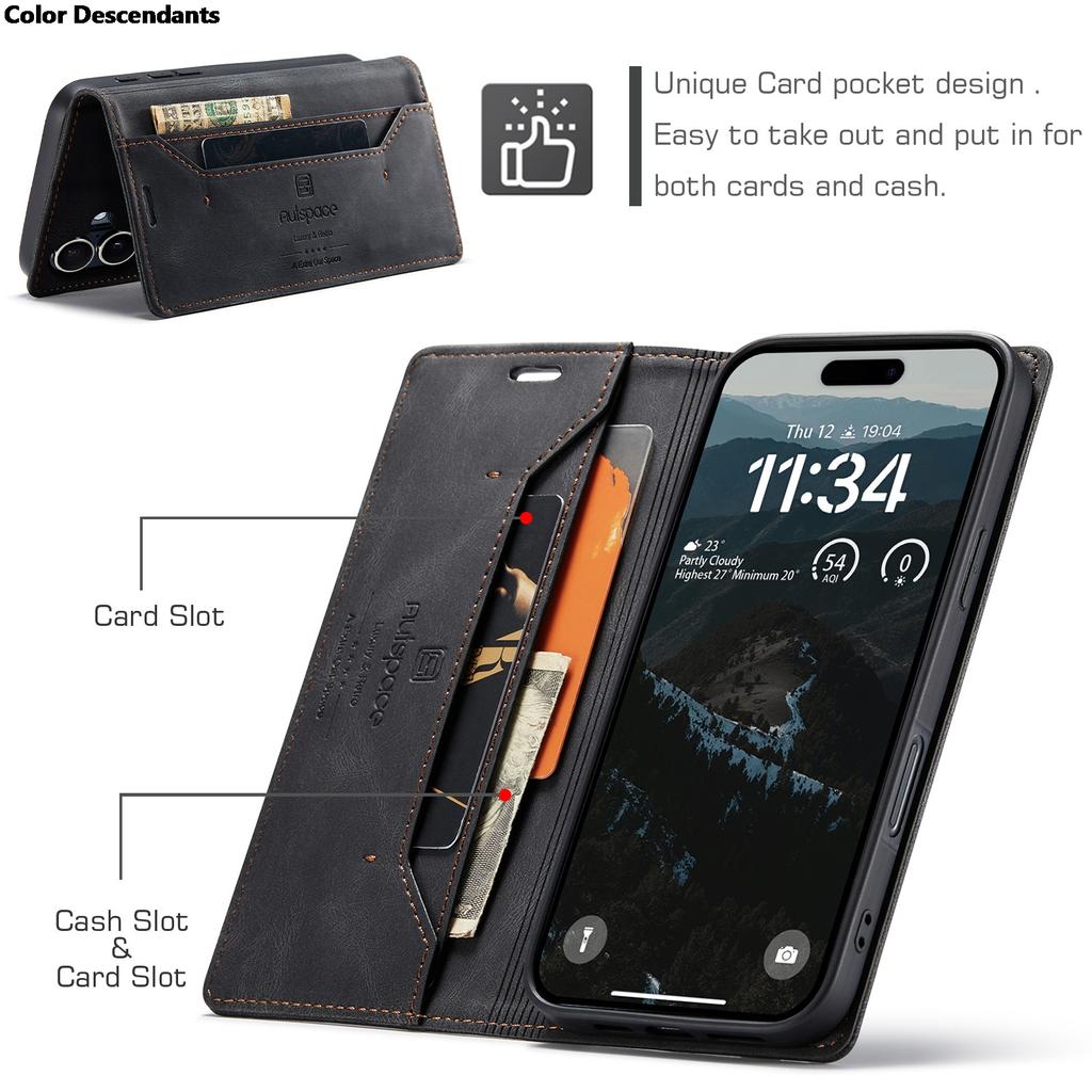 Lederhülle für Samsung Galaxy S9 S10 Plus S20 FE S21 S22 S23 S24 S25 Ultra Luxuriöse Magnetische Klapphülle Handy Ständer Tasche