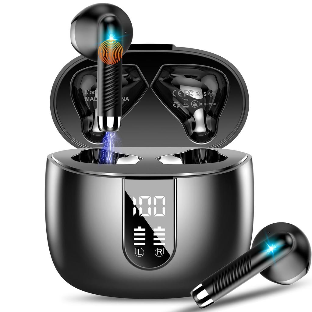 2025 Innovative Bluetooth Wireless Bluetooth Earbuds with ENC Noise Up To 40 Hours of Continuous Sound Touch Automatic Fast Compact and IPX7 Single or
