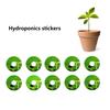 10 Sheets Hydroponic Plant Label Self-Adhesive Round Shape PVC Hydroponic Growing Basket Pods Plants Label Mark Garden Supplies