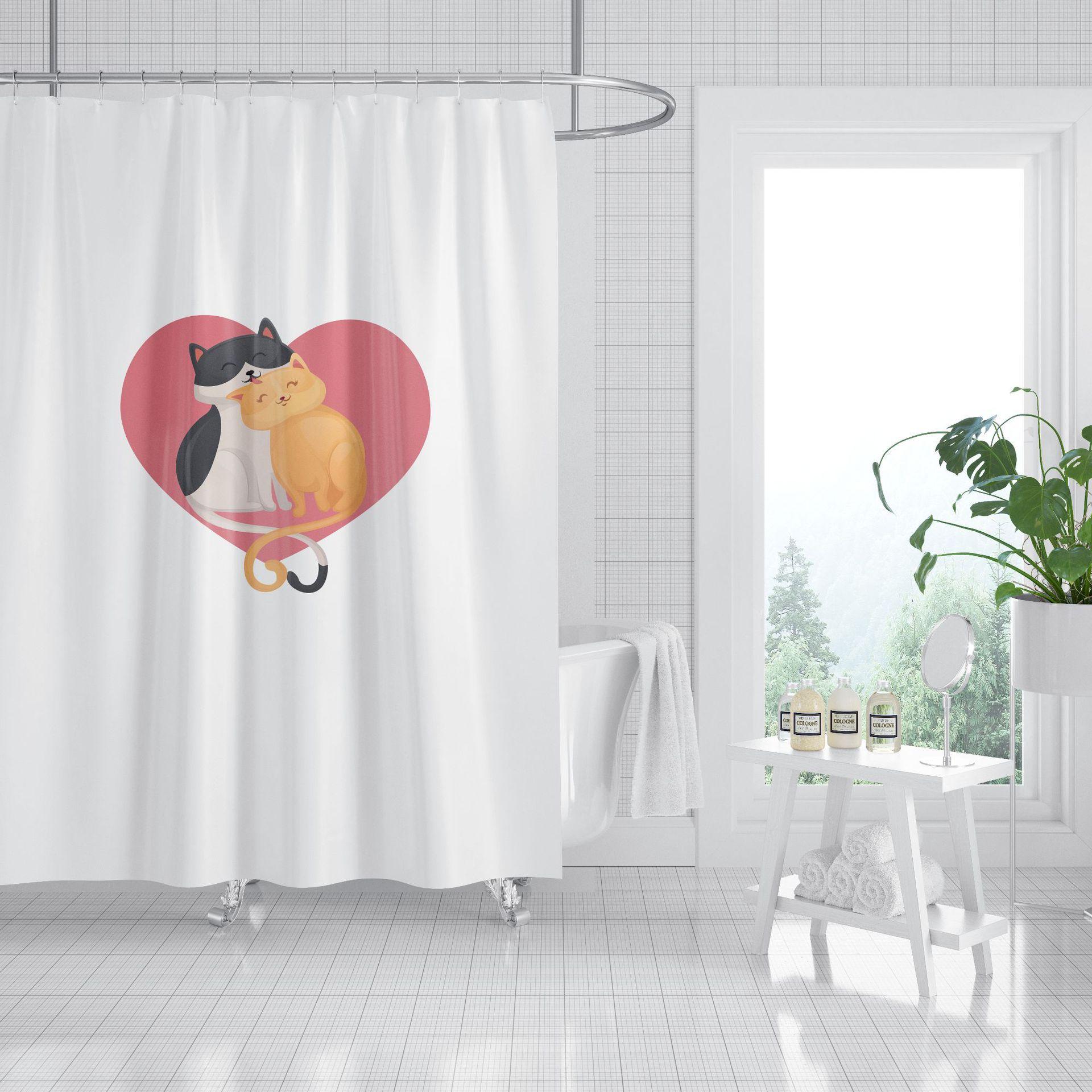 

JINRUN утолщенная водонепроницаемая занавеска для ванной комнаты, устойчивая к плесени, занавеска для душа, занавеска для душевой перегородки, занавеска для душа, занавеска для ванной комнаты, бесплатная перфорация 90*180cm