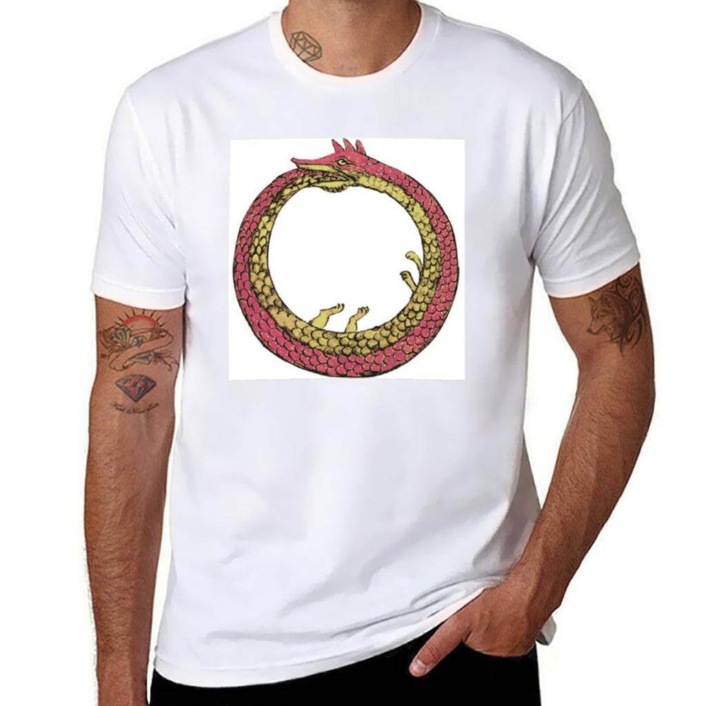 Ouroboros Tshirt Basic Short Sleeve Cotton Blend Tshirt