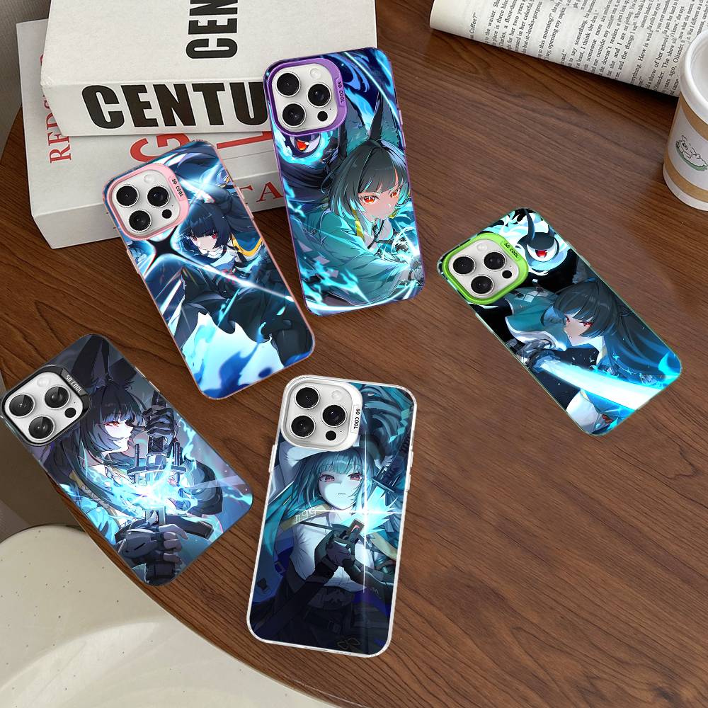 Hoshimi Miyabi ZZZ Phone Case For IPhone 17 16 15 14 13 12 11 Pro Max Plus Color Silver Cover