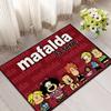 Süße Cartoon Mafalda Tür Willkommensmatte Eingang Fußmatte Balkon Badezimmer Bodenmatten Rutschfester Teppich Schlafzimmer Teppich Heimdekoration
