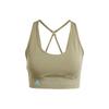 By Stella McCartney Medium Support Cross-Back Sports Bra Olive Green Women IT5717