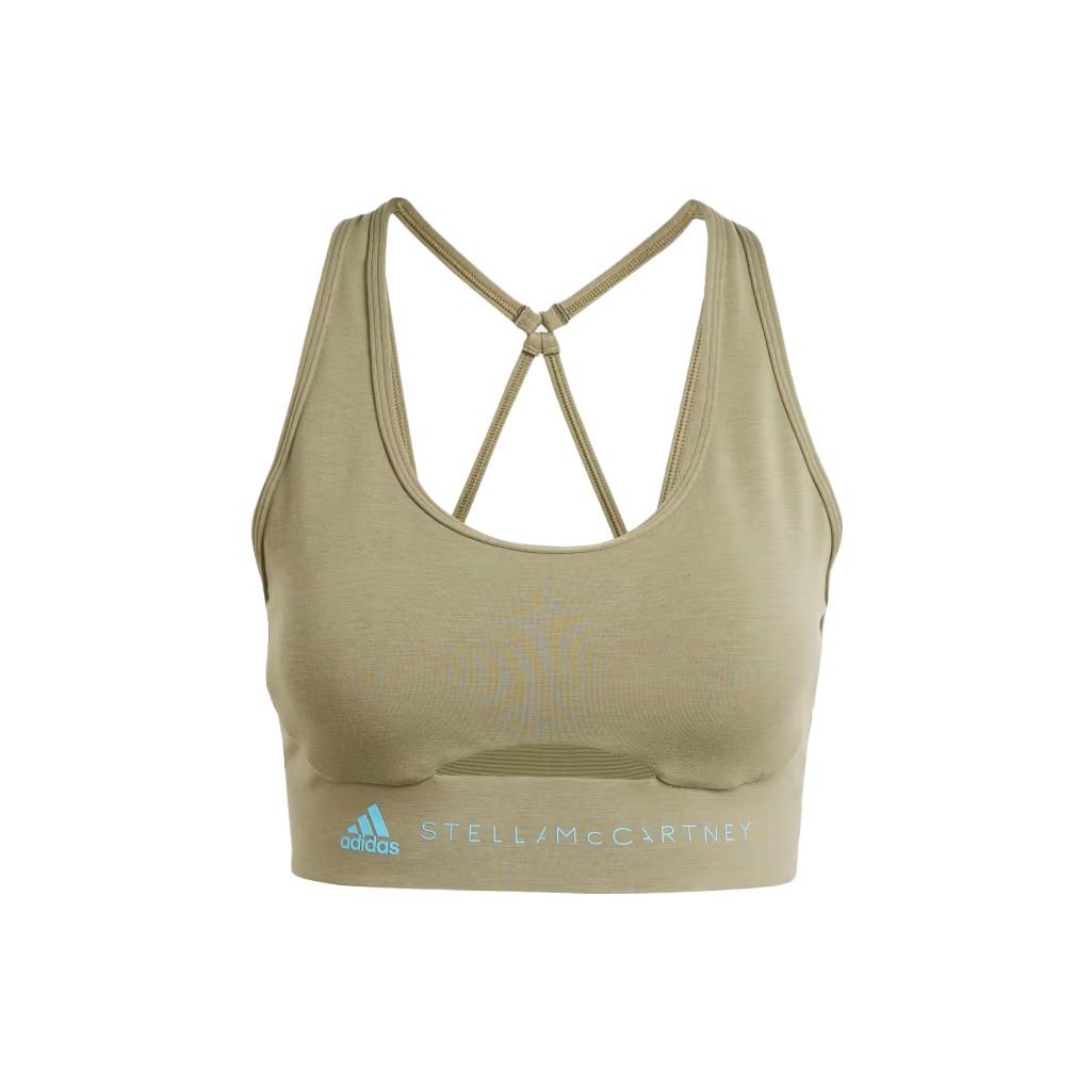 

adidas by Stella McCartney Women s Focus Olive Yoga Medium Support Sports Bra IT5717 M