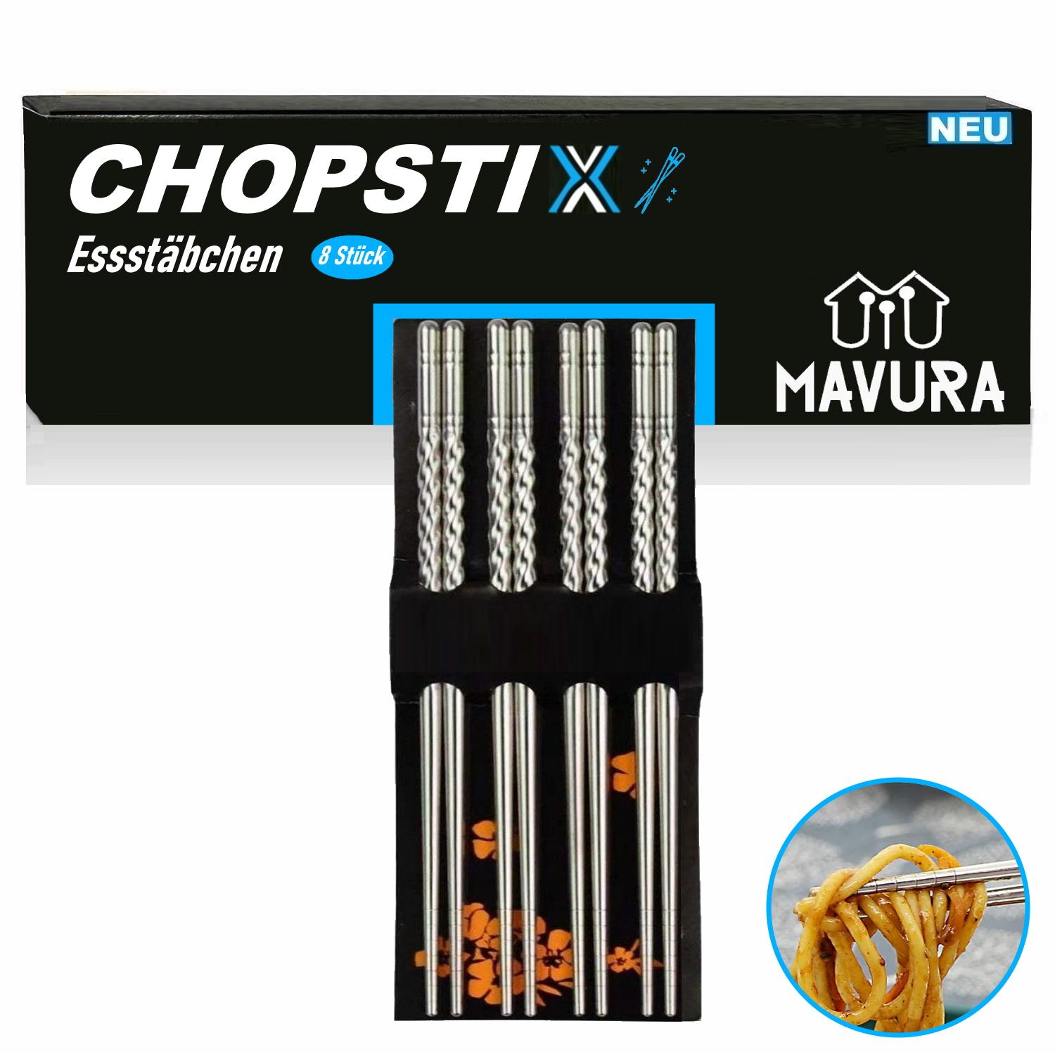 

CHOPSTIX Палички для їжі Китайські Японські Палички з нержавіючої сталі 4 пари