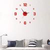 Horloge Murale Design Moderne 2025 3D DIY Quartz Montres Mode Autocollants Miroir Acrylique Décoration Intérieure Salon Horloge