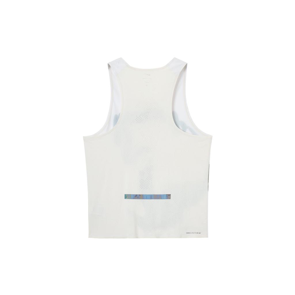 Nike Run Division Patterned Crew Neck Sleeveless Tank Top Men Tops White DX0846-030