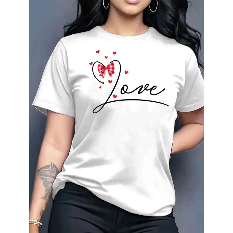 2026 New Summer Women's Printed Round Neck Fashionable Casual Versatile Short-Sleeve T-Shirt Top Y2k Top