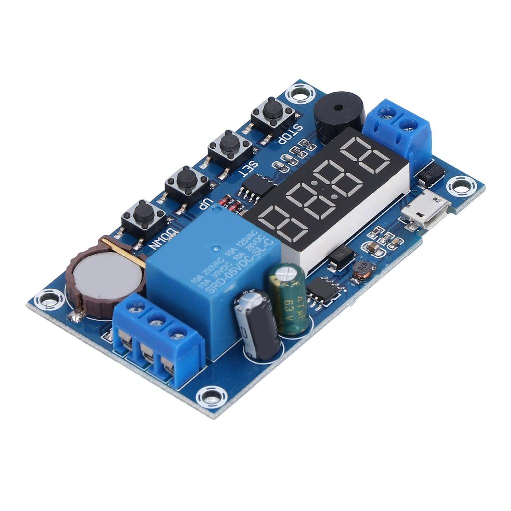 Moduł Przekaźnikowy 5 Okresów Czasowych Timer 24H Opóźnienia Zabezpieczenie przed Odwrotnym Podłączeniem Ostrzeżenie Buzer Sterownik Przełącznika