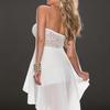 Elegante Vestido de Dama de Honor sin Tirantes de Gasa Plisado de Cintura Alta para Mujer