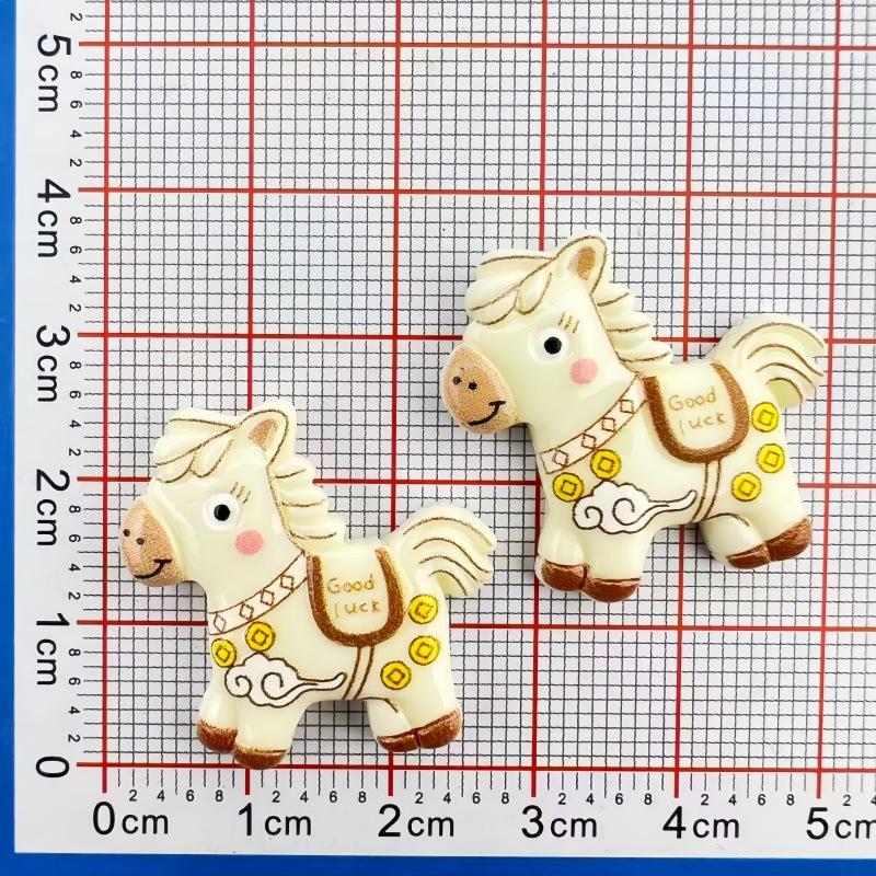 10Pcs Cartoon Diy Resin Accessories Cabochon Flatback Cute Cartoon Pony Embellishments For Diy Jewelry Making Decoration