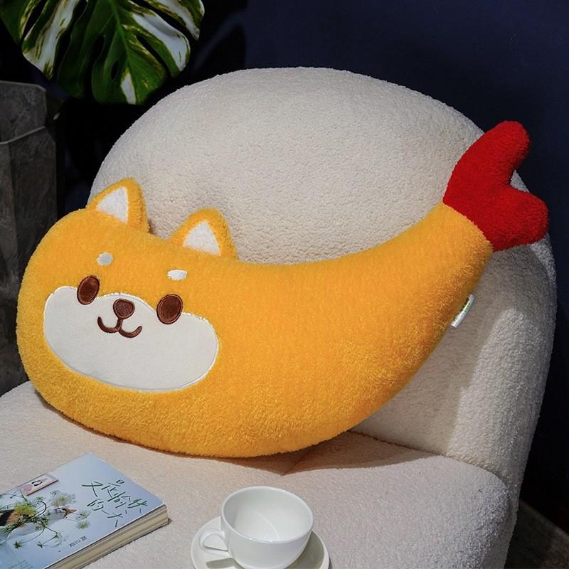 Plush Animal Pillow With Shrimp Design For Kids And Teens Gift Comfort Decor