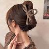 Mizqz Big Matte Side Ribbon Twisted Hair Clip