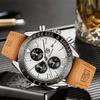 BY BENYAR Chronograph Analog 30M Water Leather Strap Quartz Brown and Perfect Gift for Men Men's Watch, Resistant, Simple, Stylish, Popular, Formal,