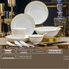 Europäisches leichtes Luxus-Bone-China-Geschirrset