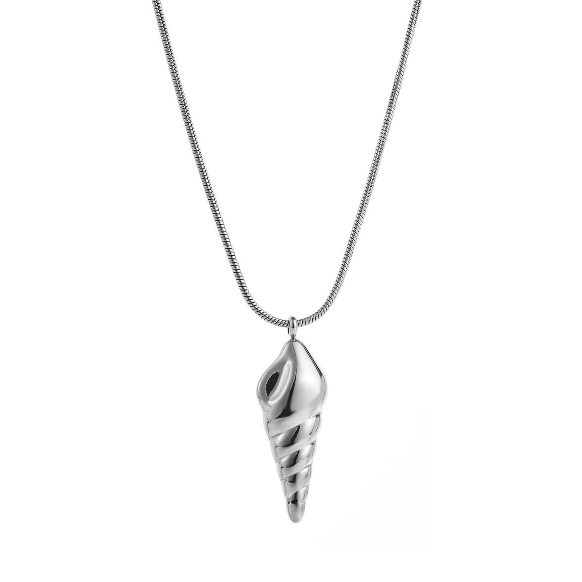 

Women Conch Pendant Stainless Steel Layered Necklace Beach Casual Ocean Style Luxury 14K Color Retention Earrings For Women
