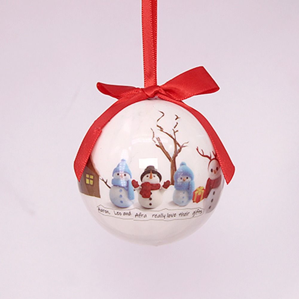 2pcs 8cm Christmas Tree Pendant Delicate Hanging Ornament Crafts Christmas Ball Window