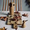 Wood Owl Ornament Gift Creative Home Decoration Accessories Decor Figurine Modern Miniature Figurines