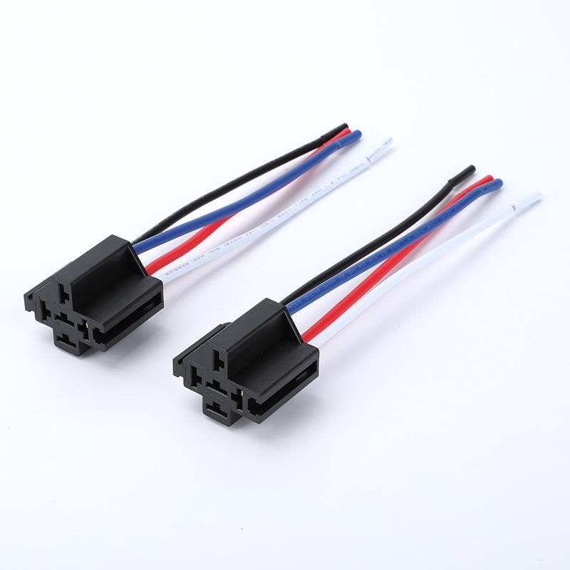 24V 4Pin 30A Waterproof Fuse Relay Switch Harness Set Dc Spst Automotive Auto Relay With Relay Socket Relays Kit