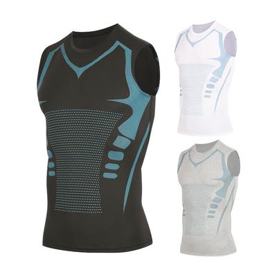 Gilet de Compression Amincissant pour Homme Body Shaper Débardeur Gainant Sans Coutures Contrôle du Ventre Perte de Poids Lingerie Sculptante
